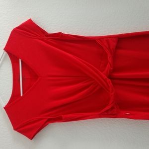ExOfficio Small Red Twist Front dress